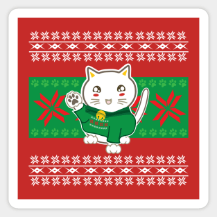 Lucky Cat - Ugly Christmas Sweater Sticker